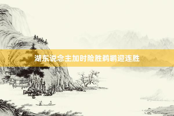 湖东说念主加时险胜鹈鹕迎连胜
